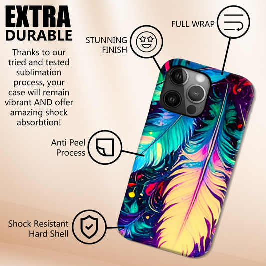 Feather 4, Tough Phone Case, Full Wrap Technology, Crafted From Premium Polycarbonate, Vivid Colours, Unique Image...