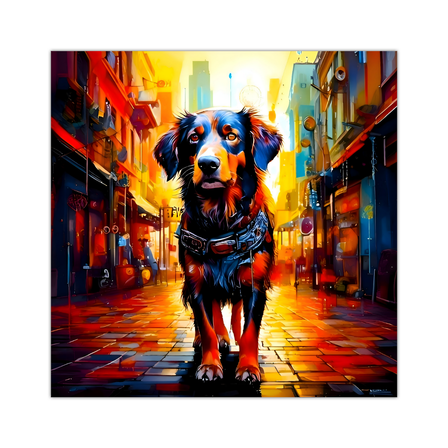 Street Dog 1, Printed On Canvas, Vivid Colours, Box Canvas, Unique Images, A Gift To Last A Lifetime...