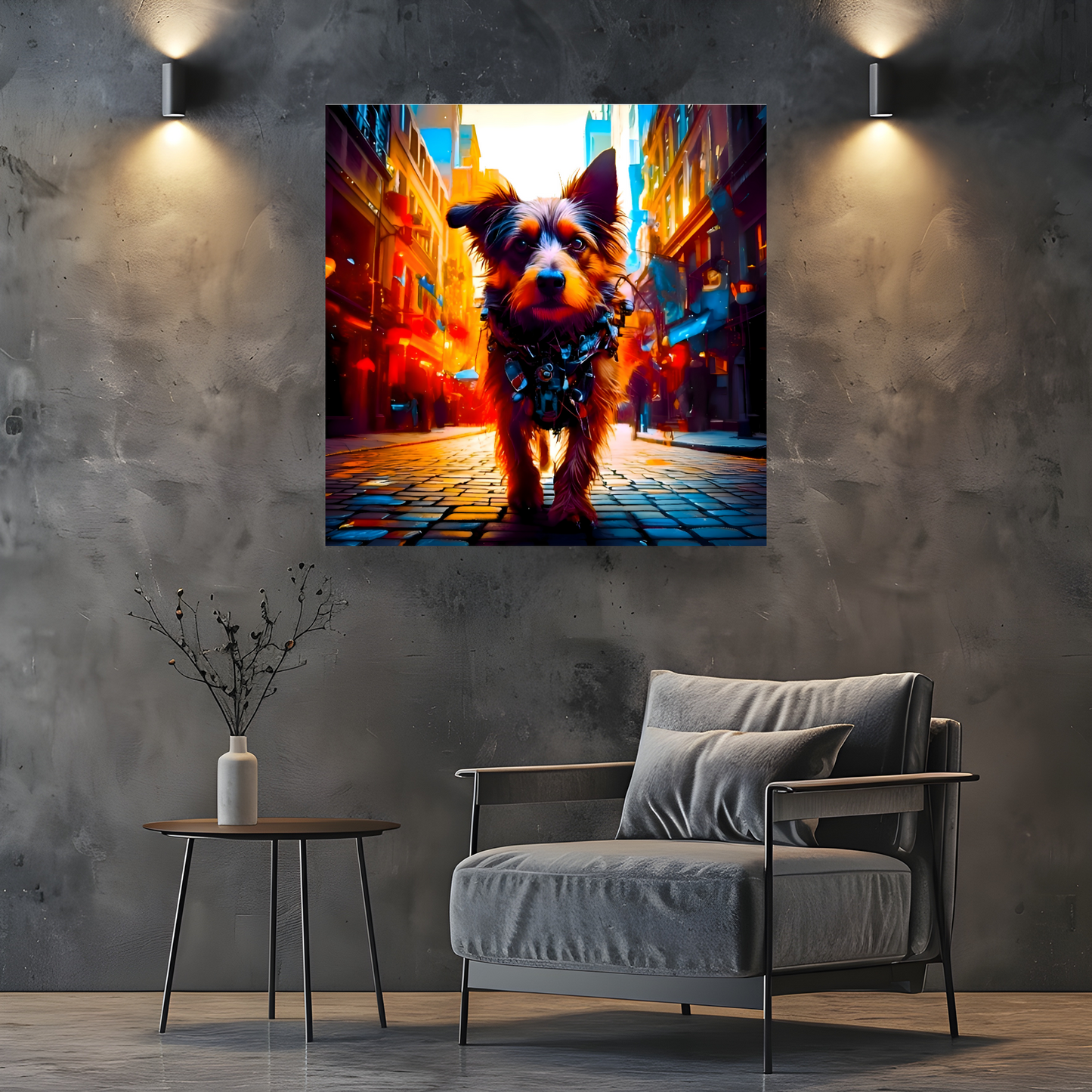 Street Dog 3, Printed On Canvas, Vivid Colours, Box Canvas, Unique Images, A Gift To Last A Lifetime...