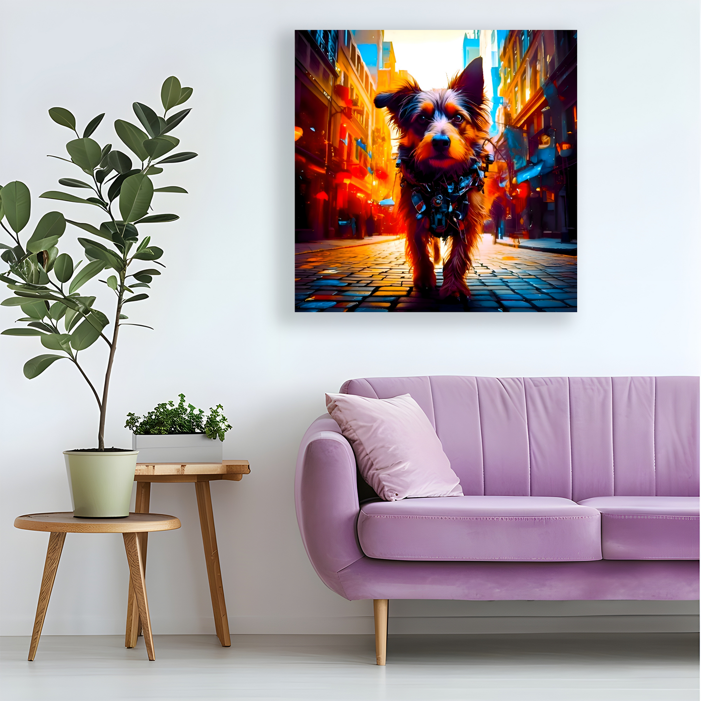 Street Dog 3, Printed On Canvas, Vivid Colours, Box Canvas, Unique Images, A Gift To Last A Lifetime...
