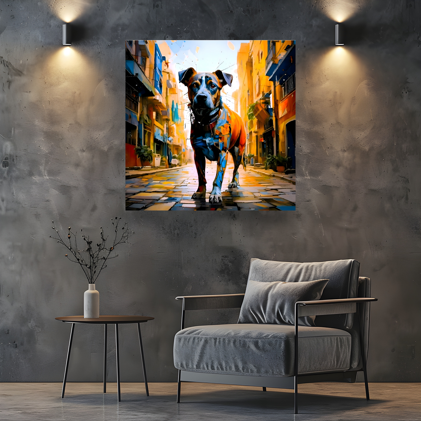 Street Dog 8, Printed On Canvas, Vivid Colours, Box Canvas, Unique Images, A Gift To Last A Lifetime...
