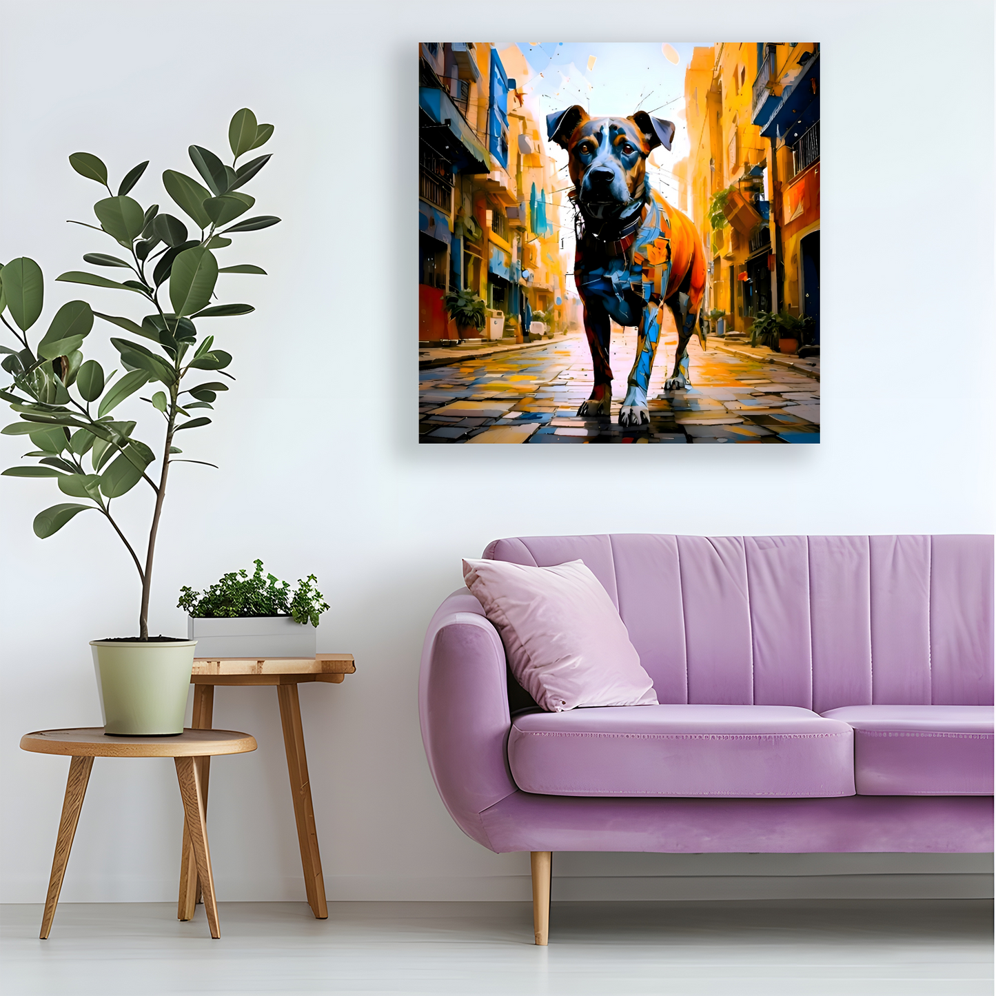 Street Dog 8, Printed On Canvas, Vivid Colours, Box Canvas, Unique Images, A Gift To Last A Lifetime...