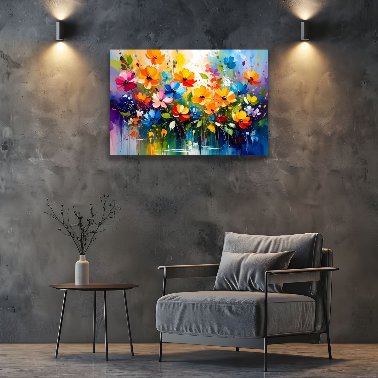 Flowers 1, Printed On Canvas, Vivid Colours, Box Canvas, Unique Images, A Gift To Last A Lifetime...
