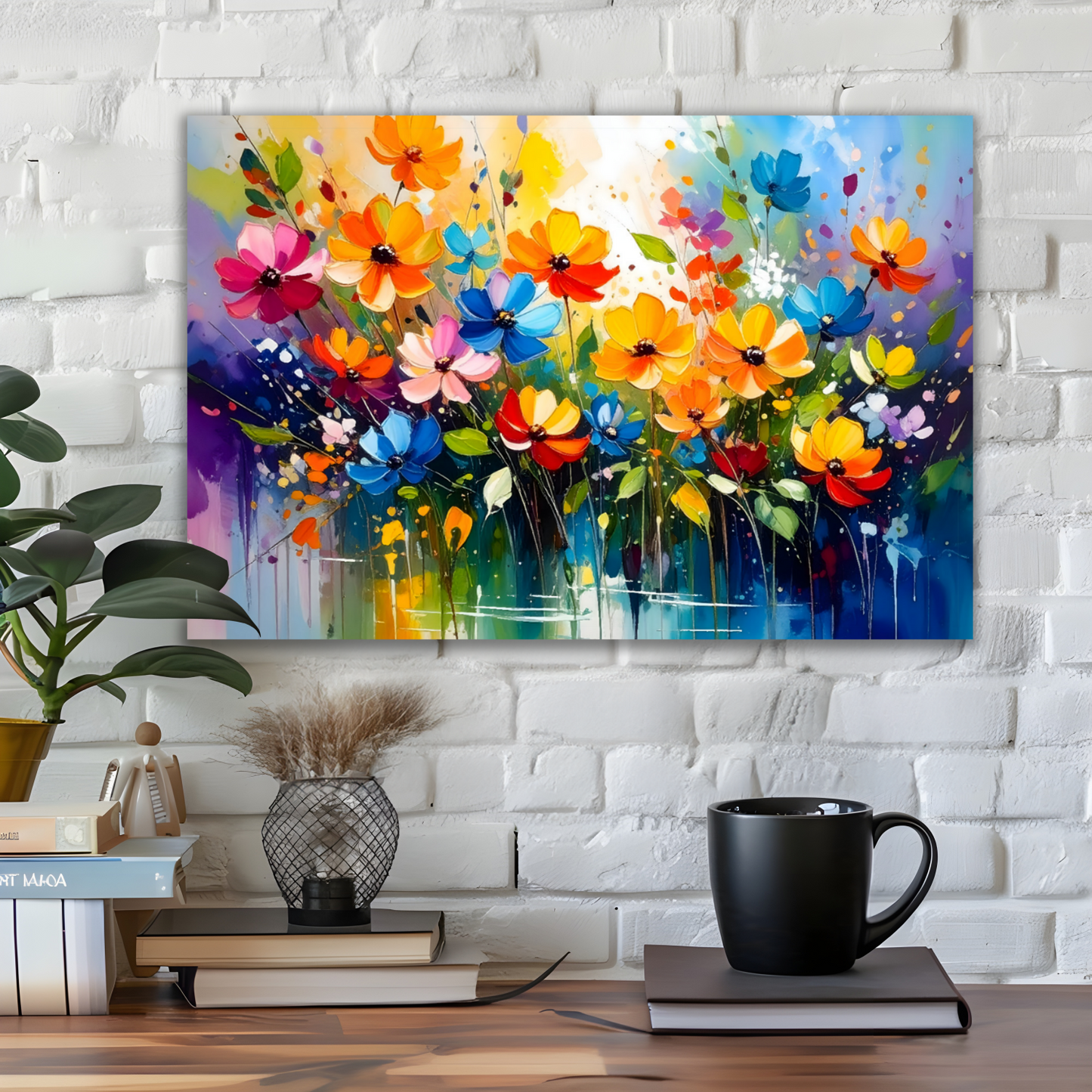 Flowers 1, Printed On Canvas, Vivid Colours, Box Canvas, Unique Images, A Gift To Last A Lifetime...