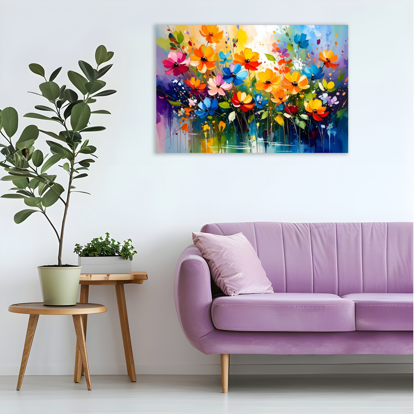 Flowers 1, Printed On Canvas, Vivid Colours, Box Canvas, Unique Images, A Gift To Last A Lifetime...