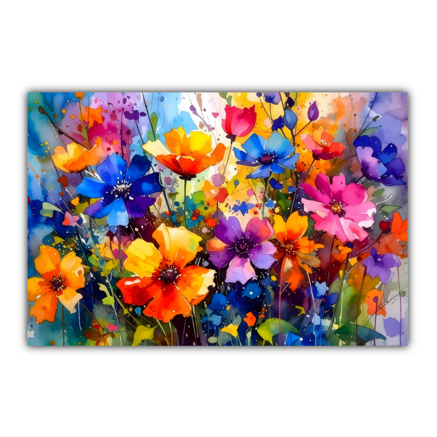 Flowers 2, Printed On Canvas, Vivid Colours, Art Prints, Box Canvas, Unique Images, A Gift To Last A Lifetime...
