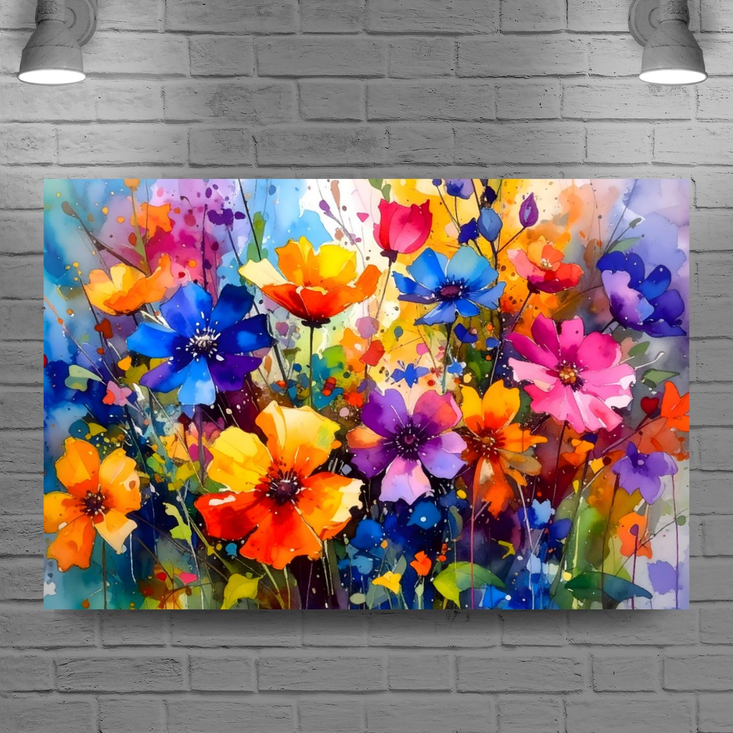 Flowers 2, Printed On Canvas, Vivid Colours, Art Prints, Box Canvas, Unique Images, A Gift To Last A Lifetime...