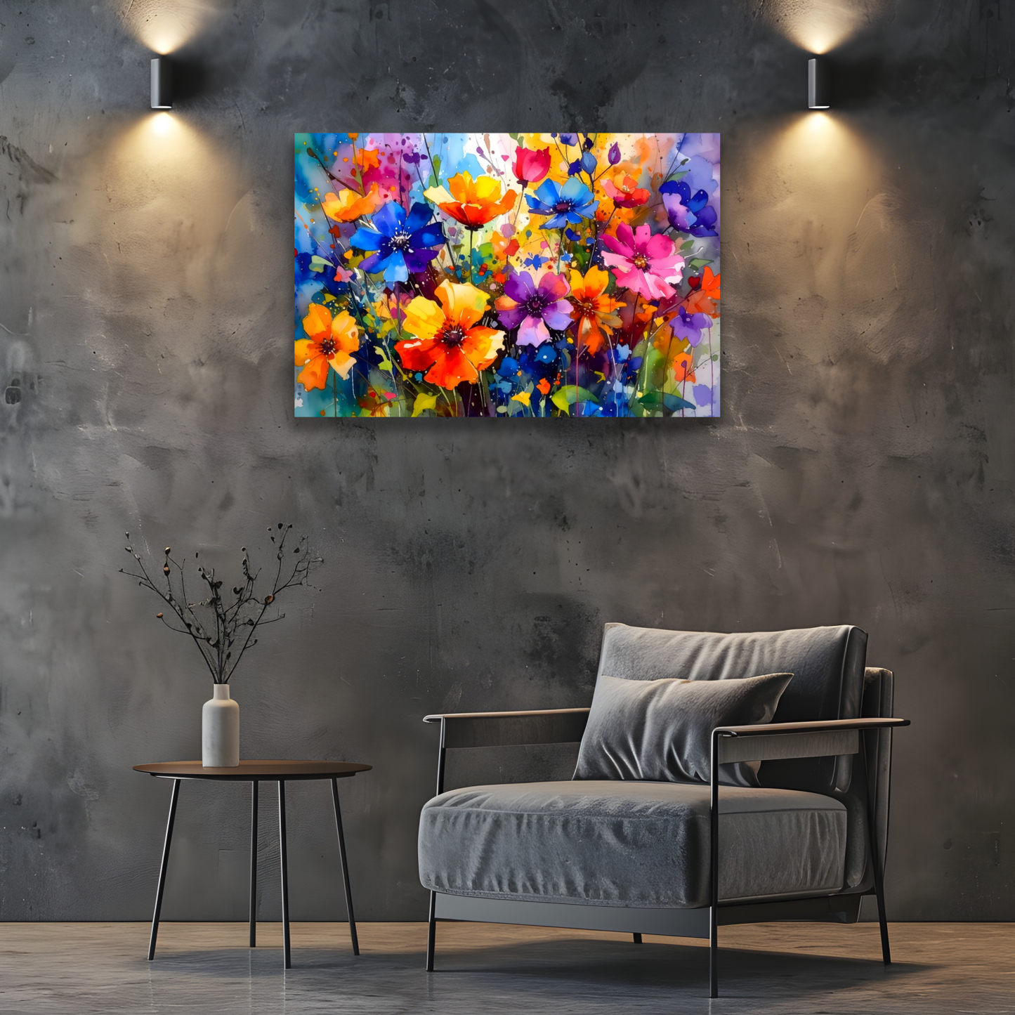 Flowers 2, Printed On Canvas, Vivid Colours, Art Prints, Box Canvas, Unique Images, A Gift To Last A Lifetime...