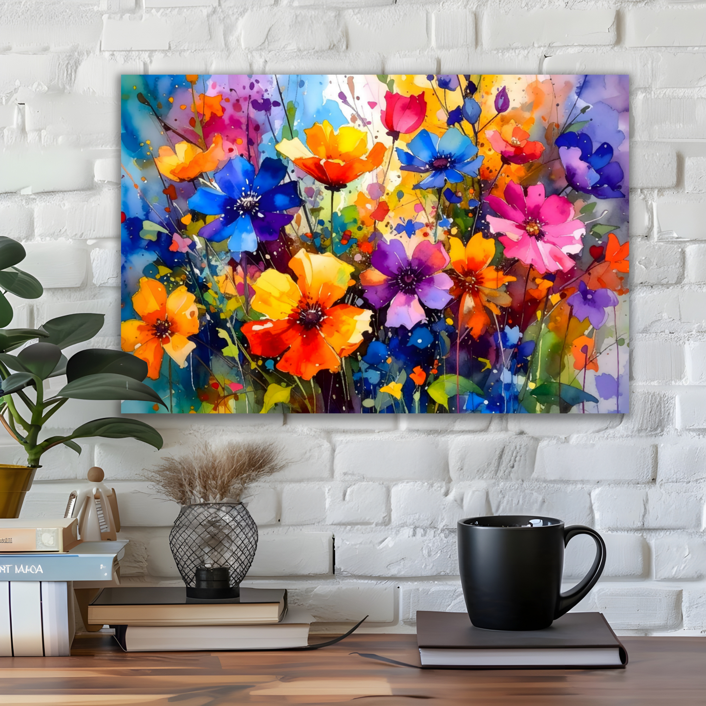 Flowers 2, Printed On Canvas, Vivid Colours, Art Prints, Box Canvas, Unique Images, A Gift To Last A Lifetime...