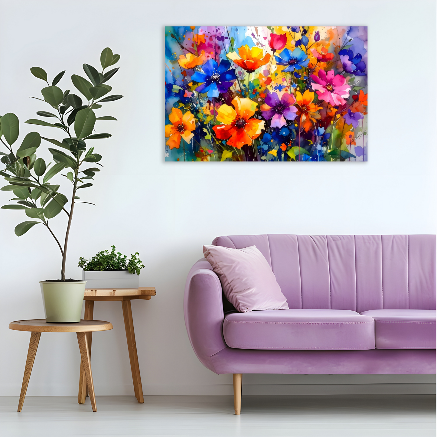 Flowers 2, Printed On Canvas, Vivid Colours, Art Prints, Box Canvas, Unique Images, A Gift To Last A Lifetime...