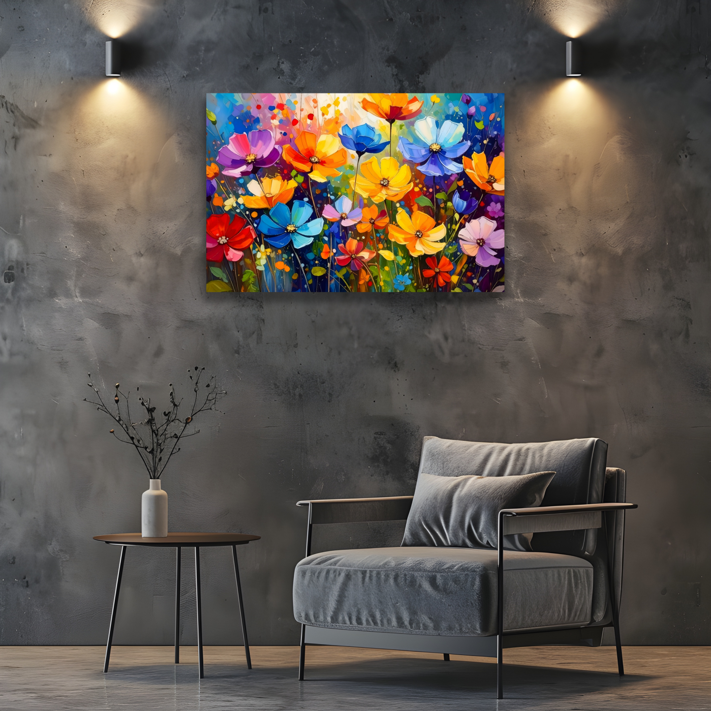 Flowers 3, Printed On Canvas, Vivid Colours, Art Prints, Box Canvas, Unique Images, A Gift To Last A Lifetime...