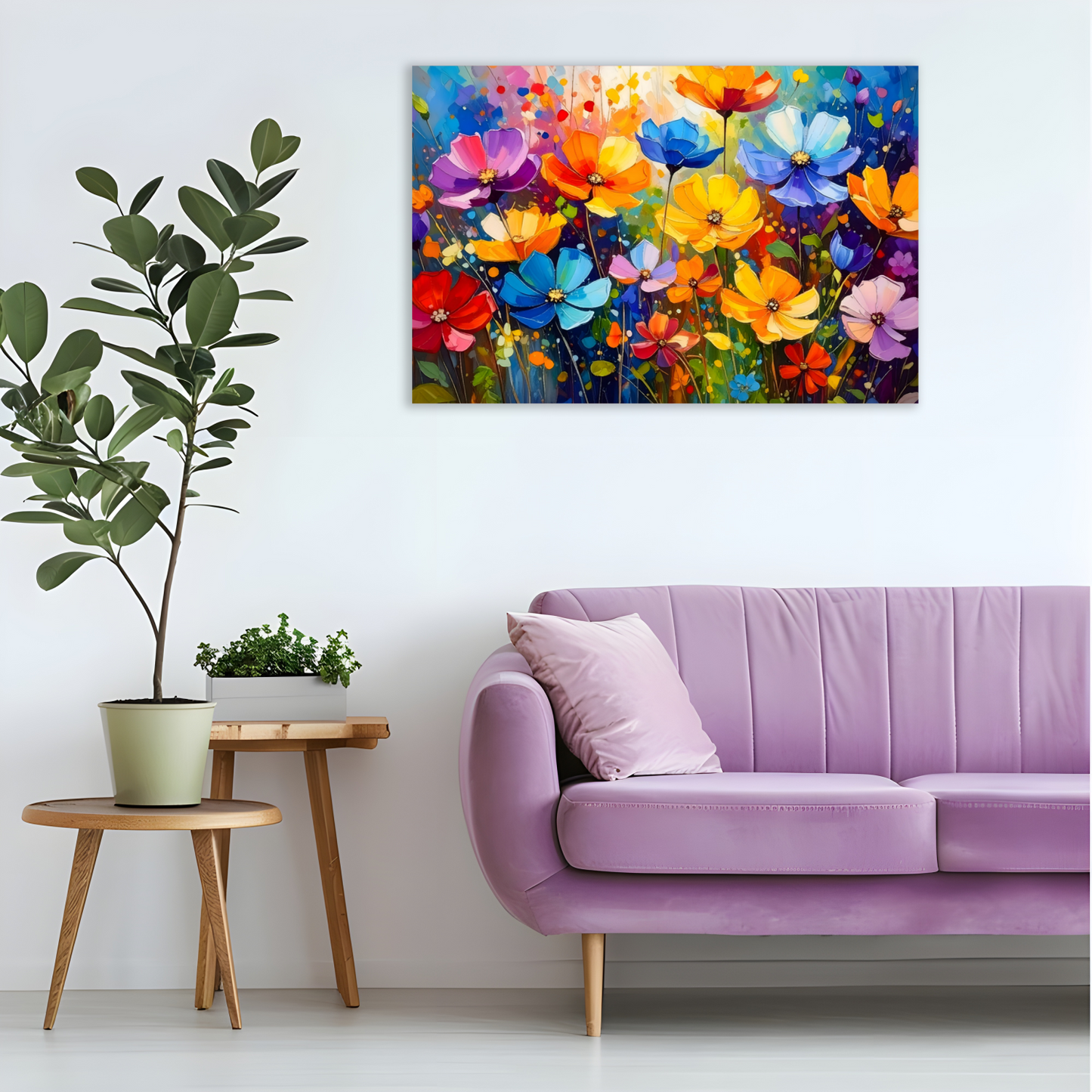 Flowers 3, Printed On Canvas, Vivid Colours, Art Prints, Box Canvas, Unique Images, A Gift To Last A Lifetime...