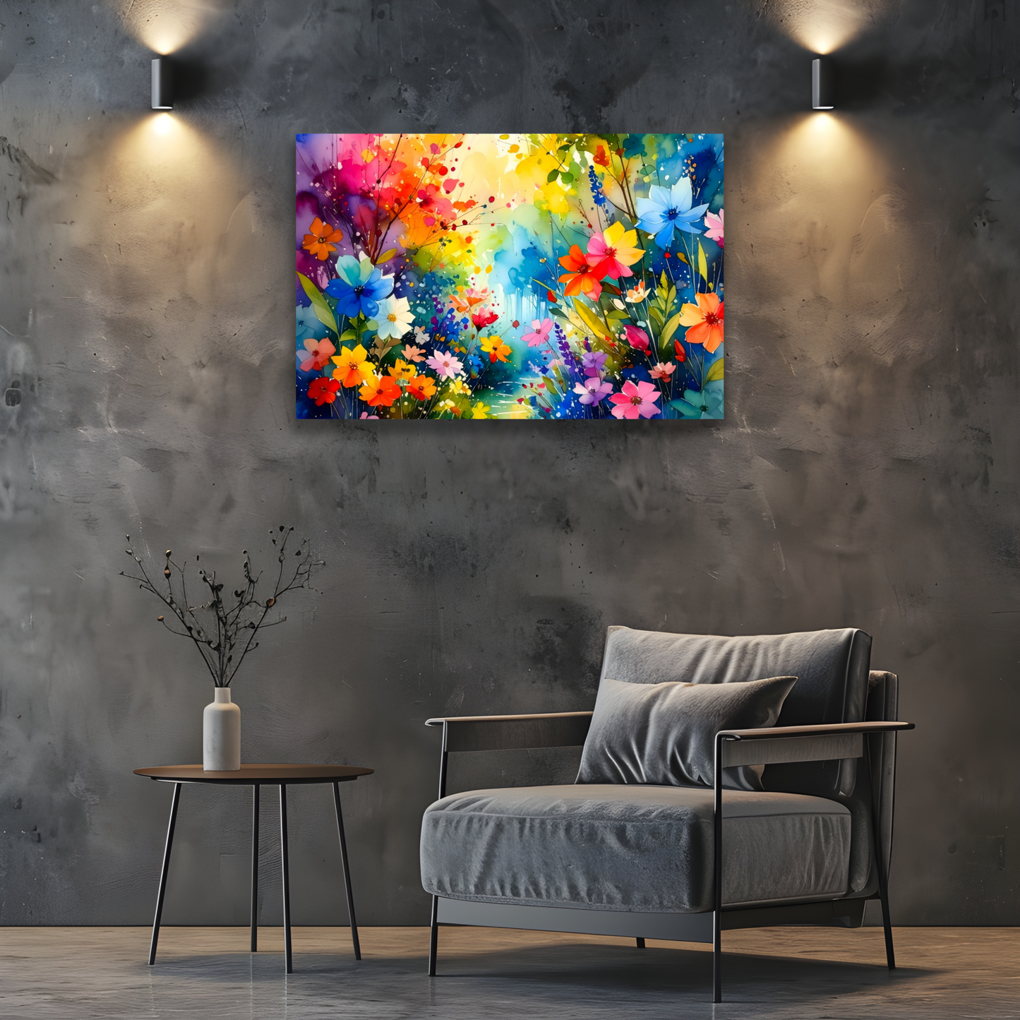 Flowers 4, Printed On Canvas, Vivid Colours, Art Prints, Box Canvas, Unique Images, A Gift To Last A Lifetime...