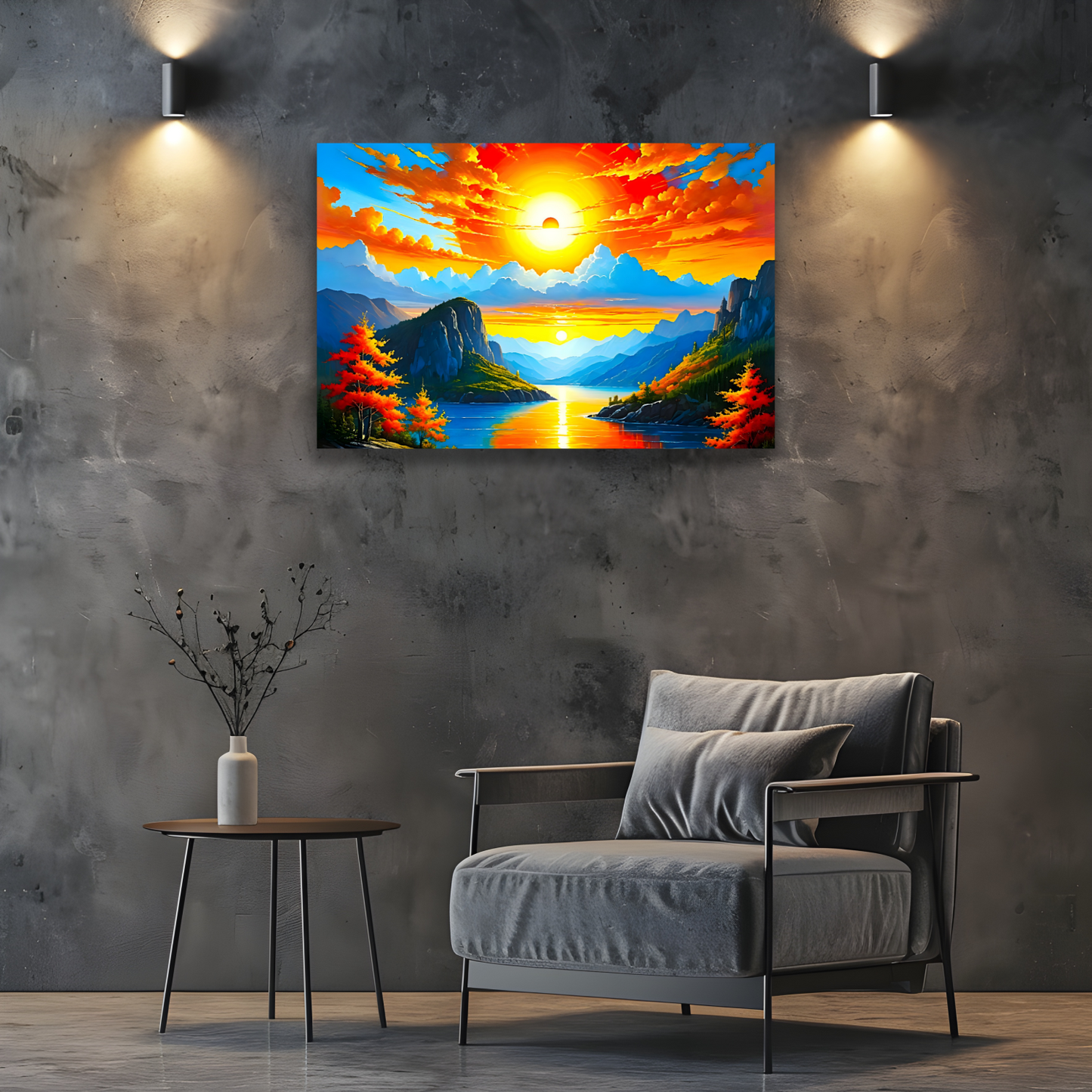 Sunrise 3, Printed On Canvas, Vivid Colours, Art Prints, Box Canvas, Unique Images, A Gift To Last A Lifetime...
