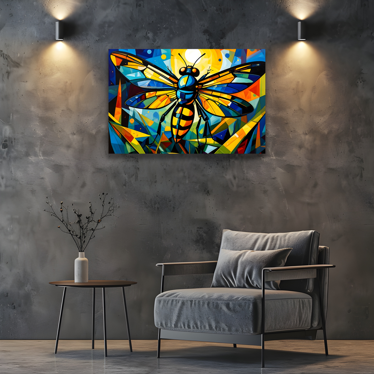 Abstract Firefly 1, Printed On Canvas, Vivid Colours, Box Canvas, Unique Images, A Gift To Last A Lifetime...