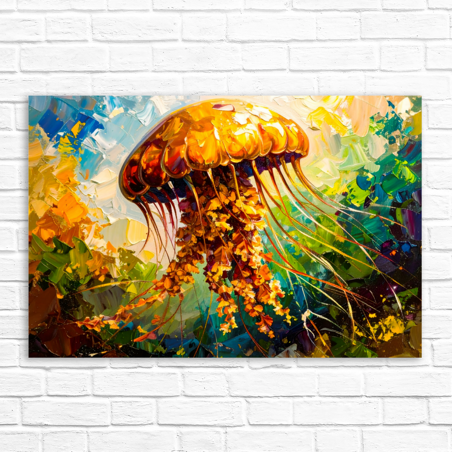 Jellyfish 1, Printed On Canvas, Vivid Colours, Box Canvas, Unique Images, A Gift To Last A Lifetime...