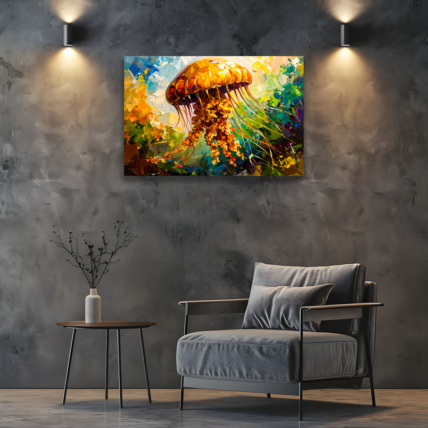 Jellyfish 1, Printed On Canvas, Vivid Colours, Box Canvas, Unique Images, A Gift To Last A Lifetime...