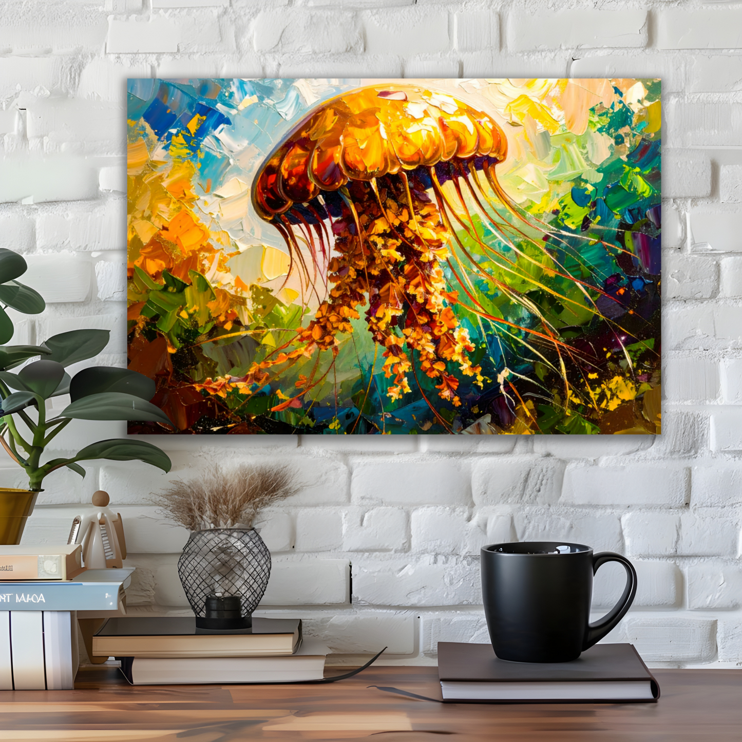 Jellyfish 1, Printed On Canvas, Vivid Colours, Box Canvas, Unique Images, A Gift To Last A Lifetime...