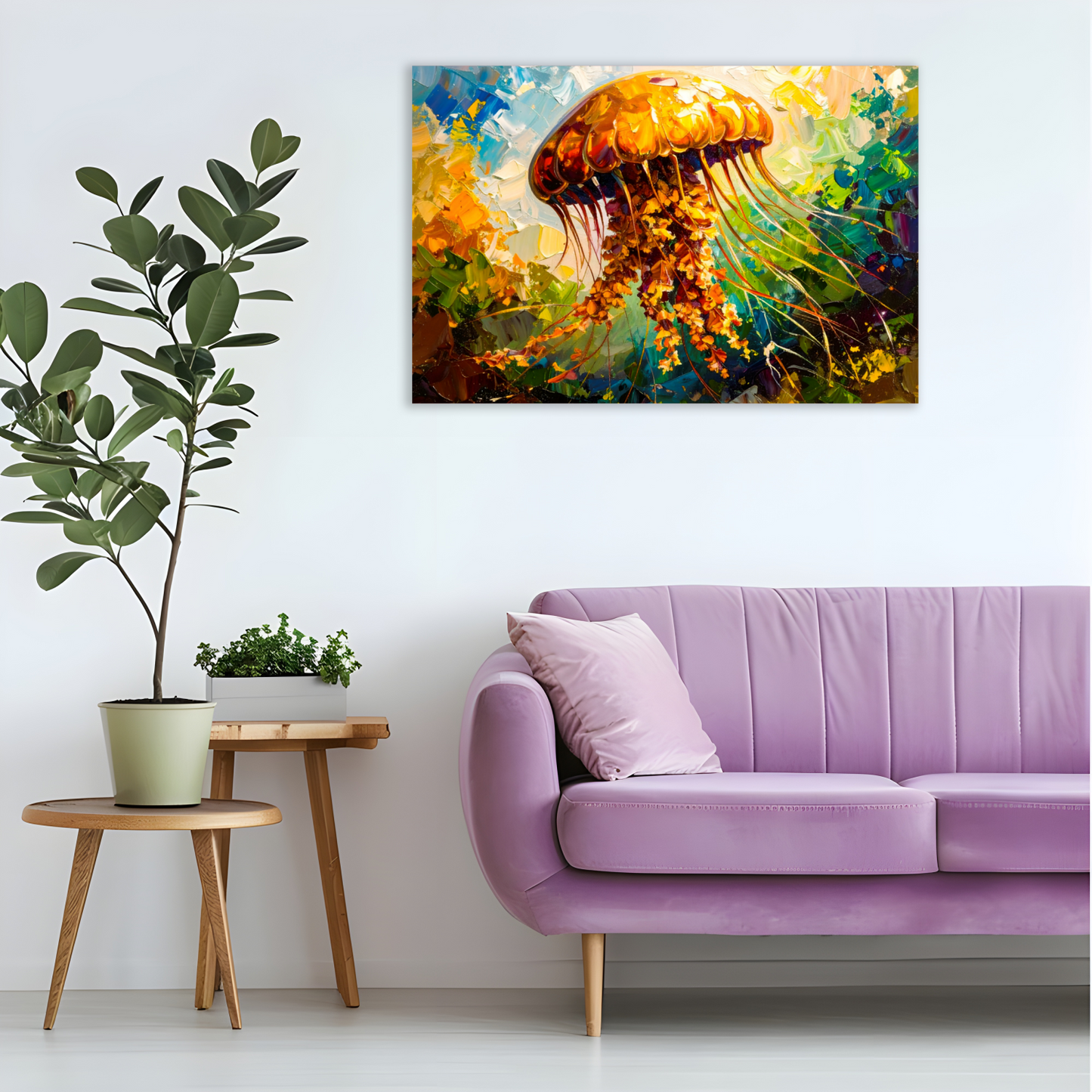 Jellyfish 1, Printed On Canvas, Vivid Colours, Box Canvas, Unique Images, A Gift To Last A Lifetime...