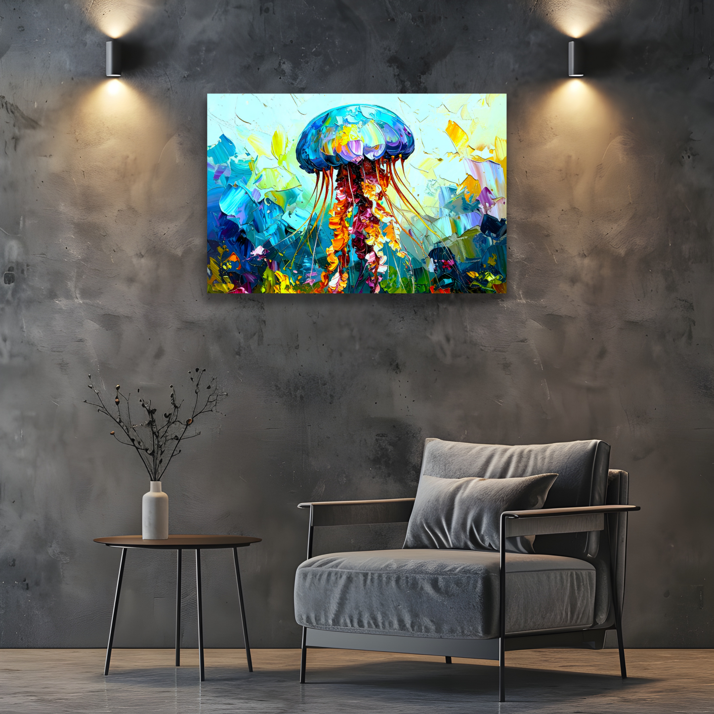 Jellyfish 2, Printed On Canvas, Vivid Colours, Box Canvas, Unique Images, A Gift To Last A Lifetime...