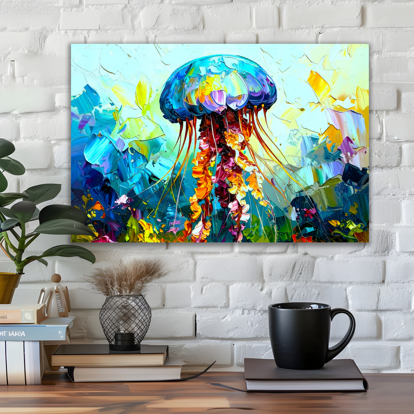 Jellyfish 2, Printed On Canvas, Vivid Colours, Box Canvas, Unique Images, A Gift To Last A Lifetime...