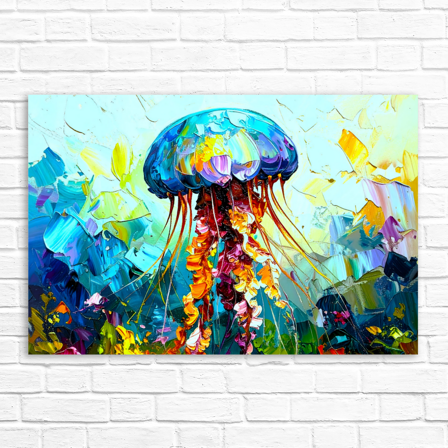 Jellyfish 2, Printed On Canvas, Vivid Colours, Box Canvas, Unique Images, A Gift To Last A Lifetime...