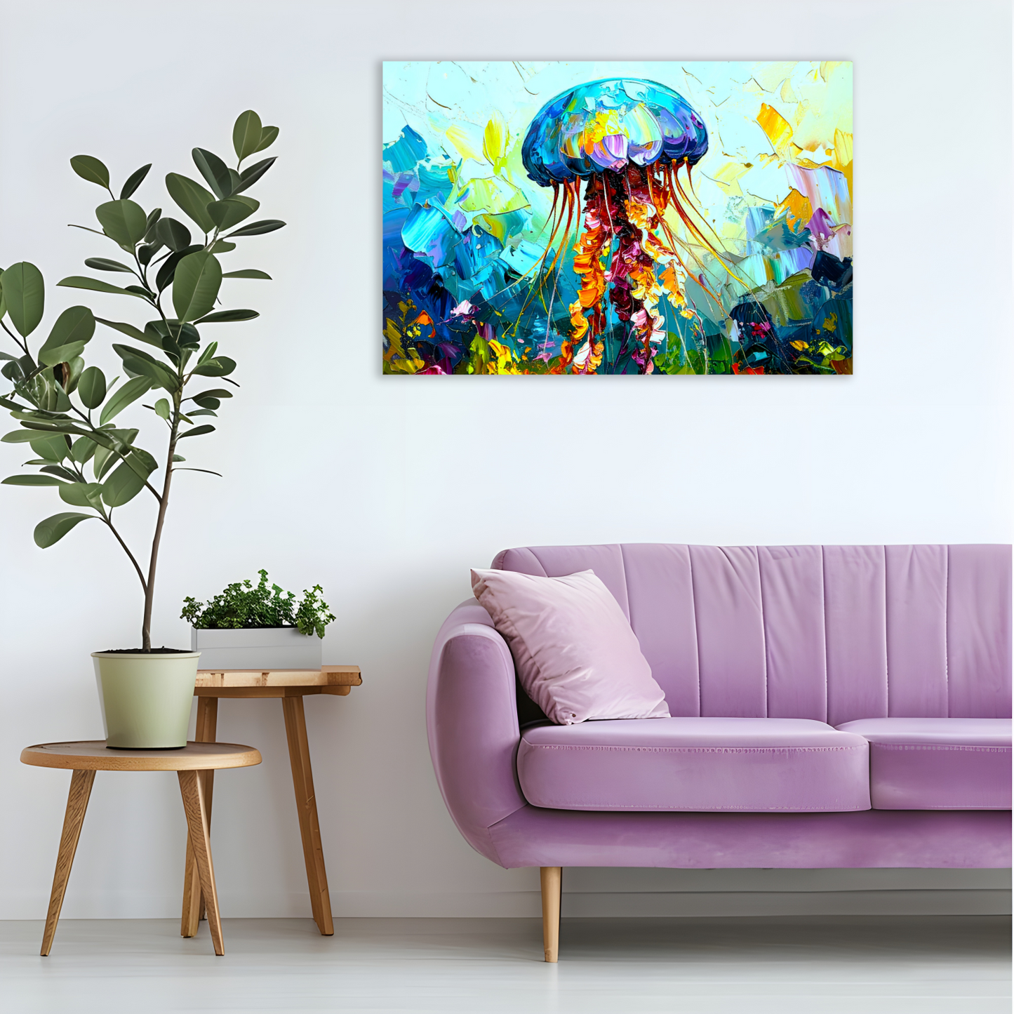 Jellyfish 2, Printed On Canvas, Vivid Colours, Box Canvas, Unique Images, A Gift To Last A Lifetime...