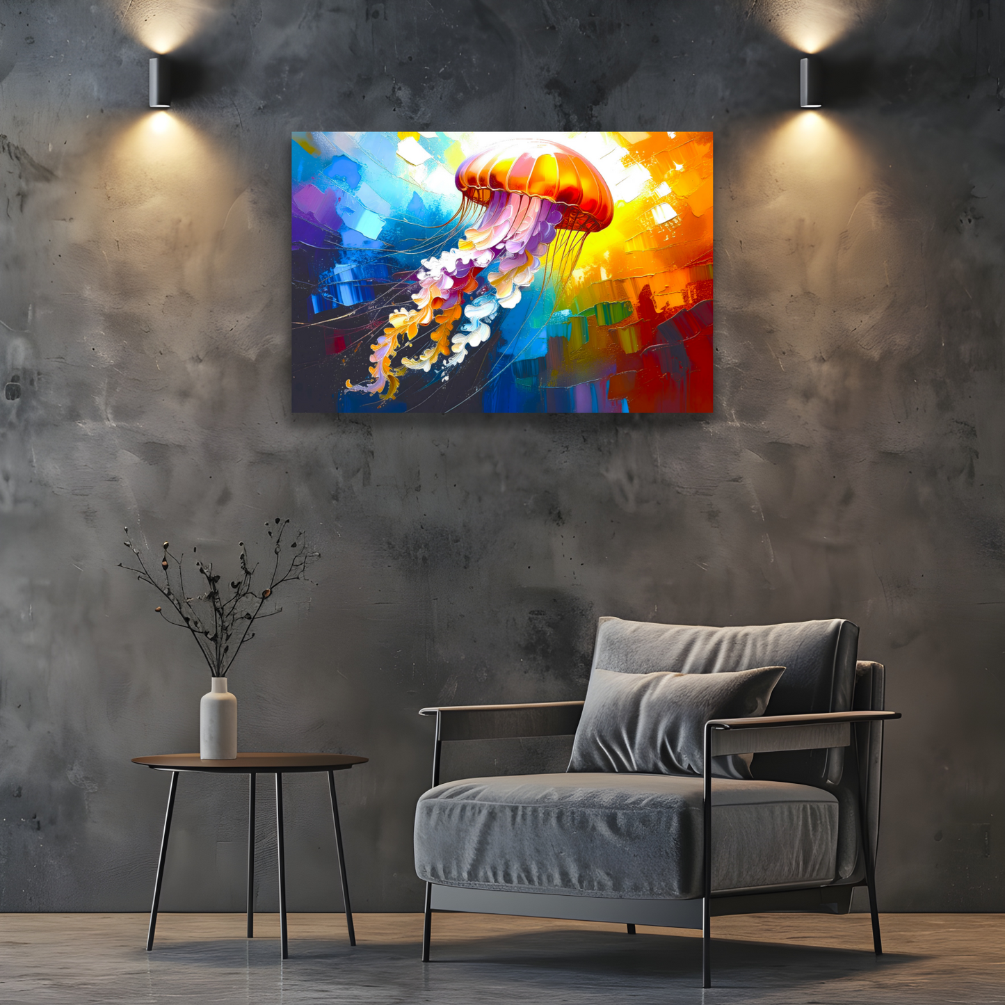 Jellyfish 3, Printed On Canvas, Vivid Colours, Box Canvas, Unique Images, A Gift To Last A Lifetime...