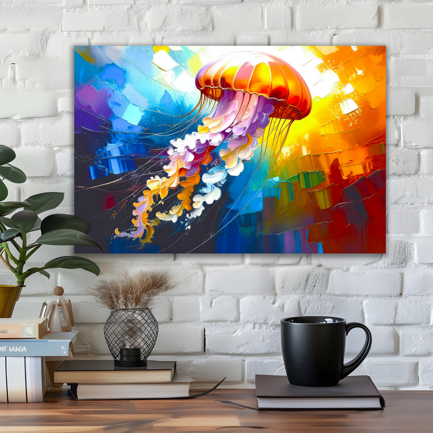 Jellyfish 3, Printed On Canvas, Vivid Colours, Box Canvas, Unique Images, A Gift To Last A Lifetime...
