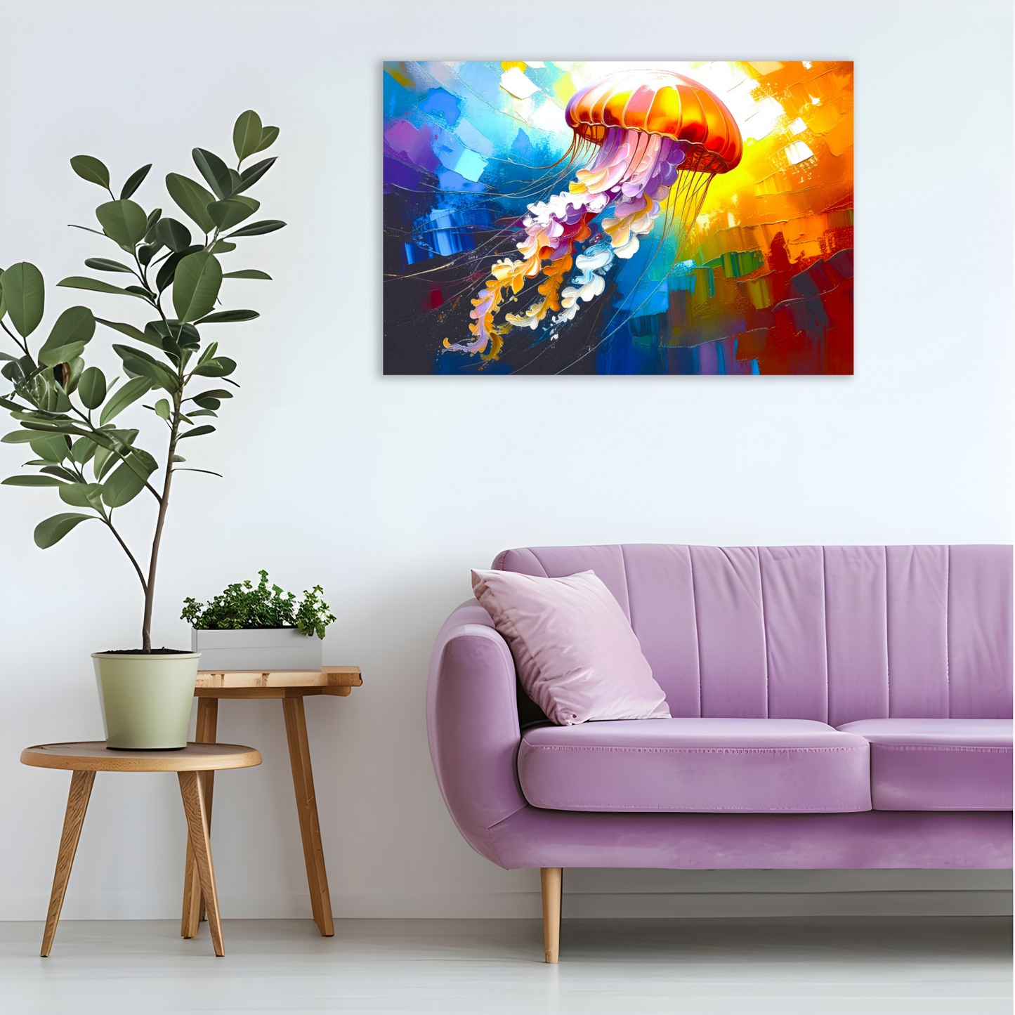 Jellyfish 3, Printed On Canvas, Vivid Colours, Box Canvas, Unique Images, A Gift To Last A Lifetime...