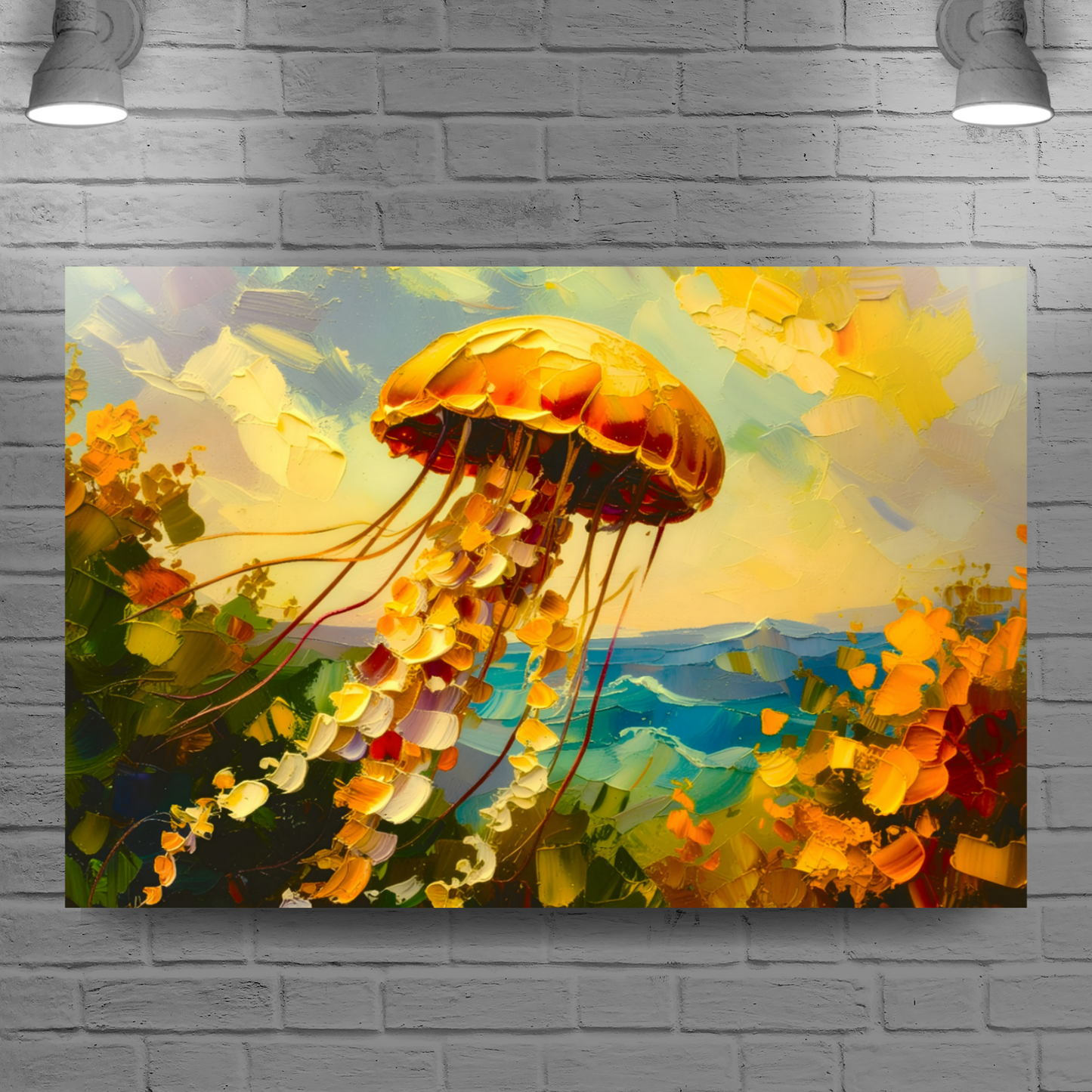 Jellyfish 4, Printed On Canvas, Vivid Colours, Box Canvas, Unique Images, A Gift To Last A Lifetime...