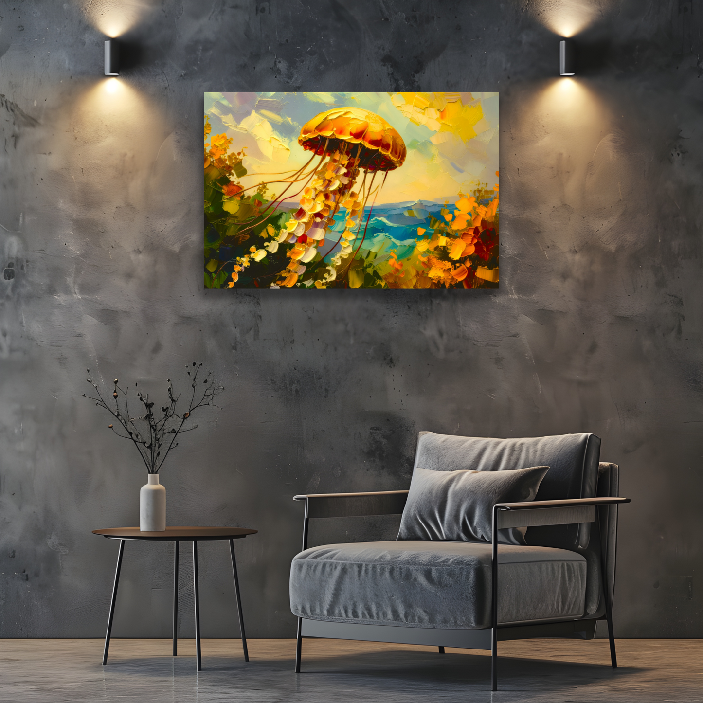 Jellyfish 4, Printed On Canvas, Vivid Colours, Box Canvas, Unique Images, A Gift To Last A Lifetime...