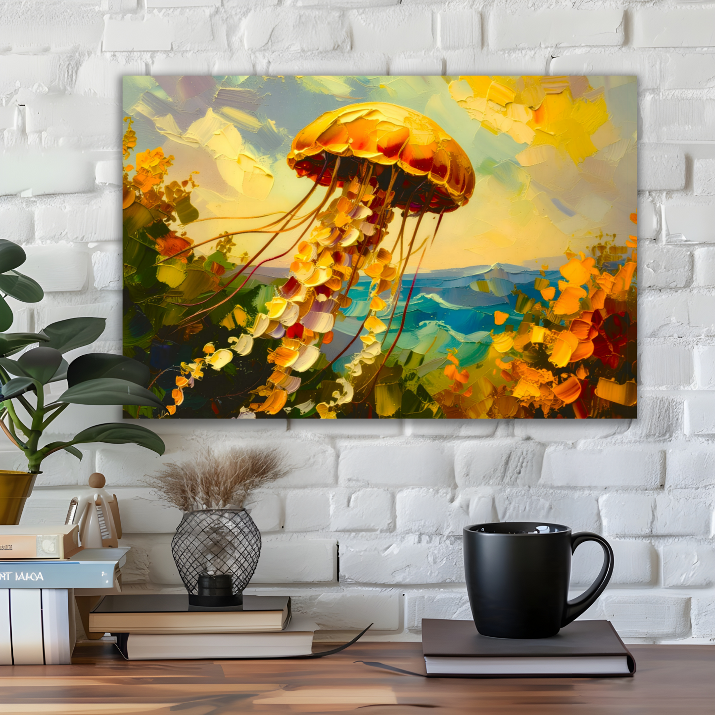 Jellyfish 4, Printed On Canvas, Vivid Colours, Box Canvas, Unique Images, A Gift To Last A Lifetime...