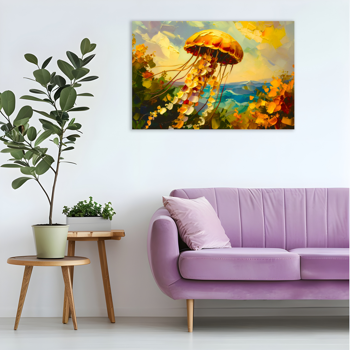 Jellyfish 4, Printed On Canvas, Vivid Colours, Box Canvas, Unique Images, A Gift To Last A Lifetime...