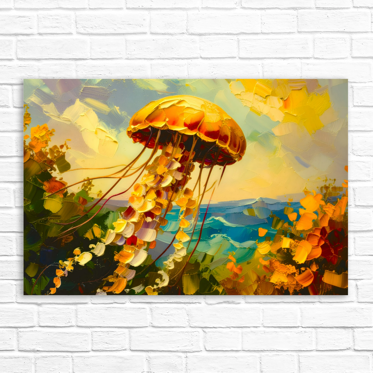 Jellyfish 4, Printed On Canvas, Vivid Colours, Box Canvas, Unique Images, A Gift To Last A Lifetime...