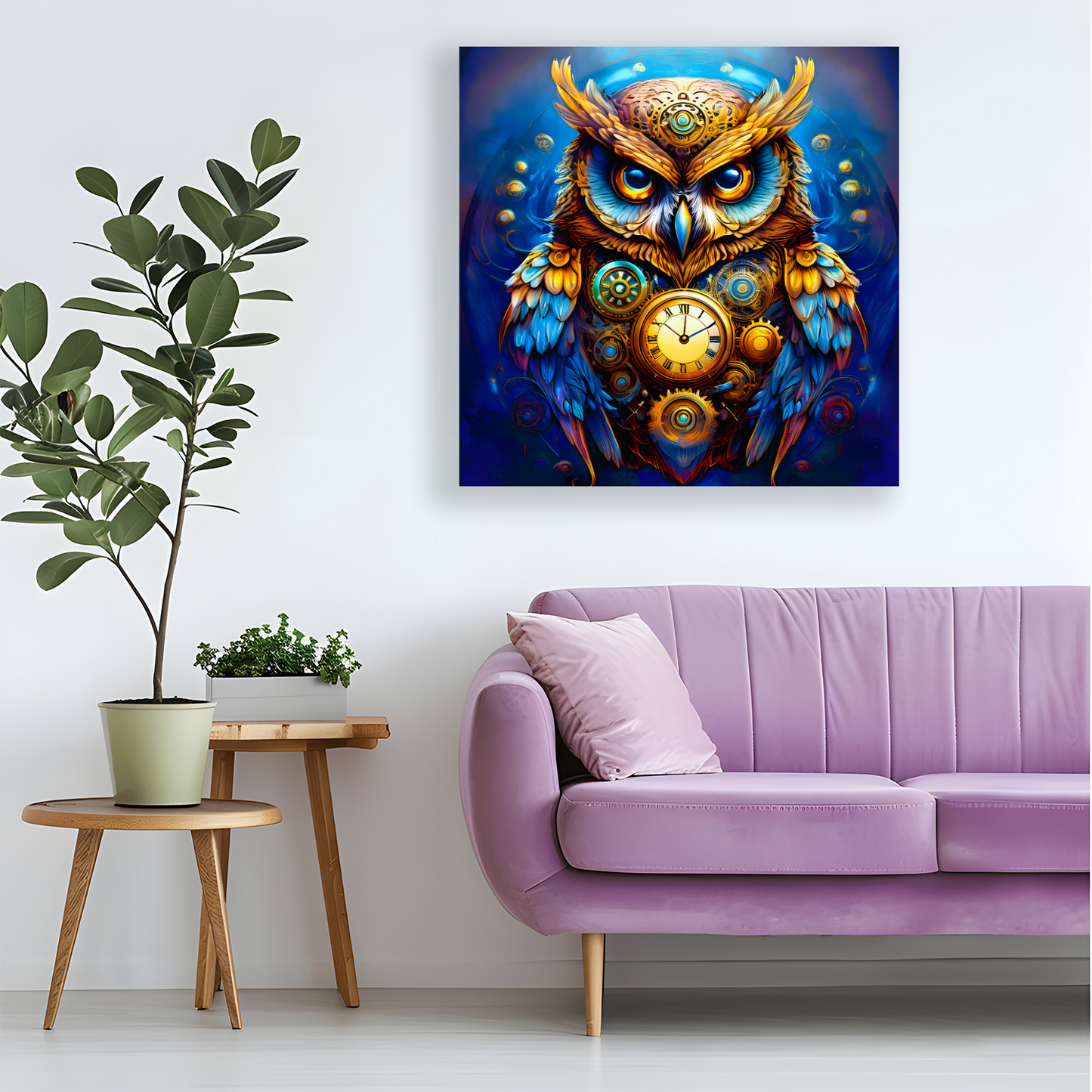 Owl 2, Printed On Canvas, Vivid Colours, Box Canvas, Unique Images, A Gift To Last A Lifetime...