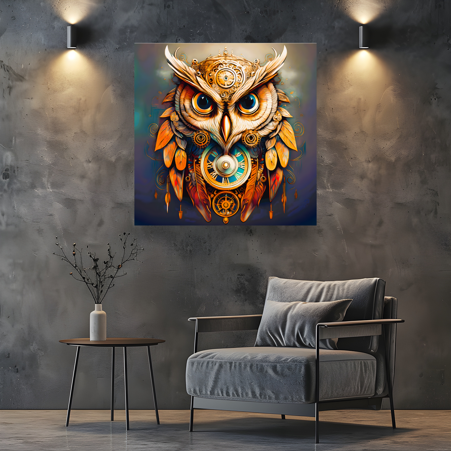 Owl 3, Printed On Canvas, Vivid Colours, Box Canvas, Unique Images, A Gift To Last A Lifetime...
