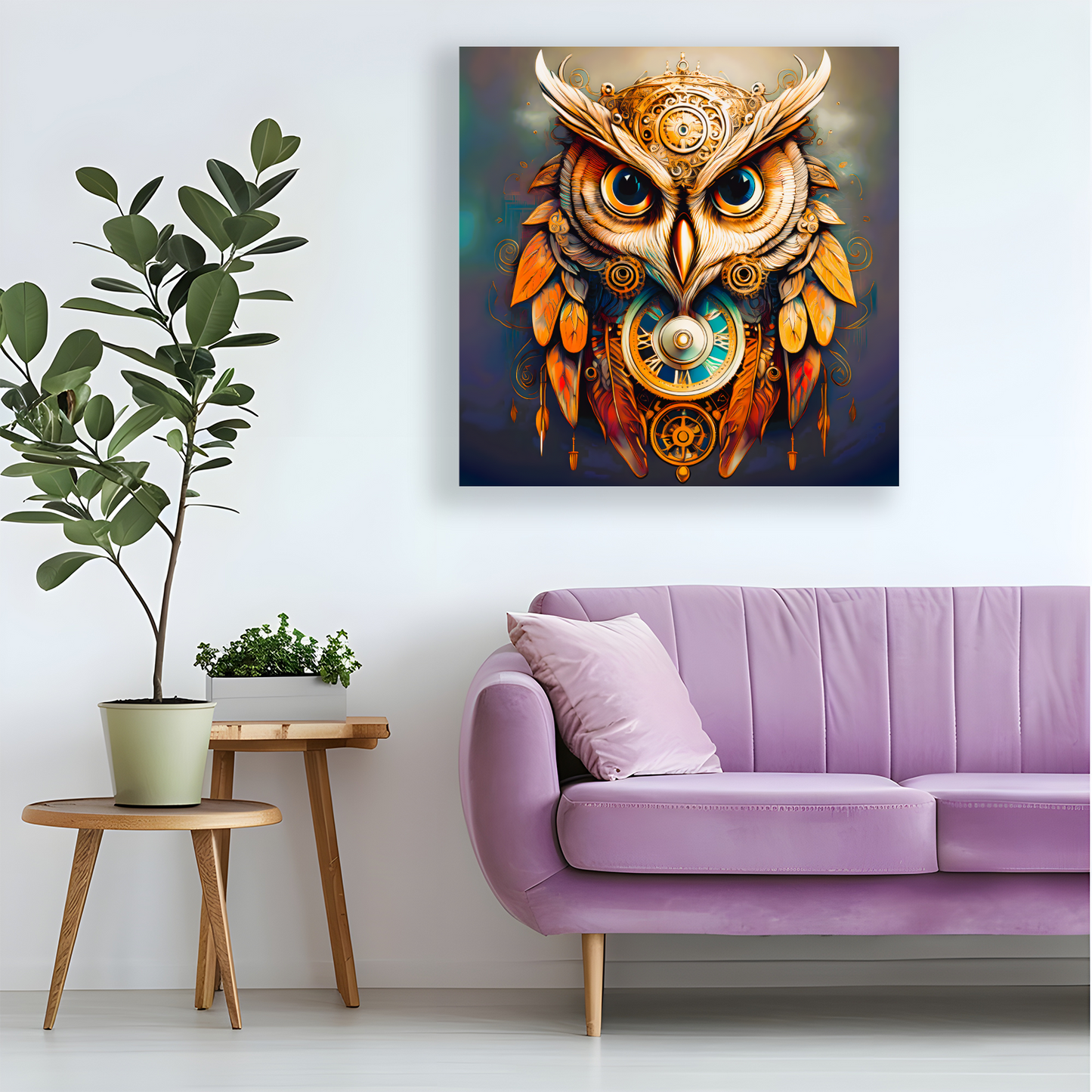 Owl 3, Printed On Canvas, Vivid Colours, Box Canvas, Unique Images, A Gift To Last A Lifetime...