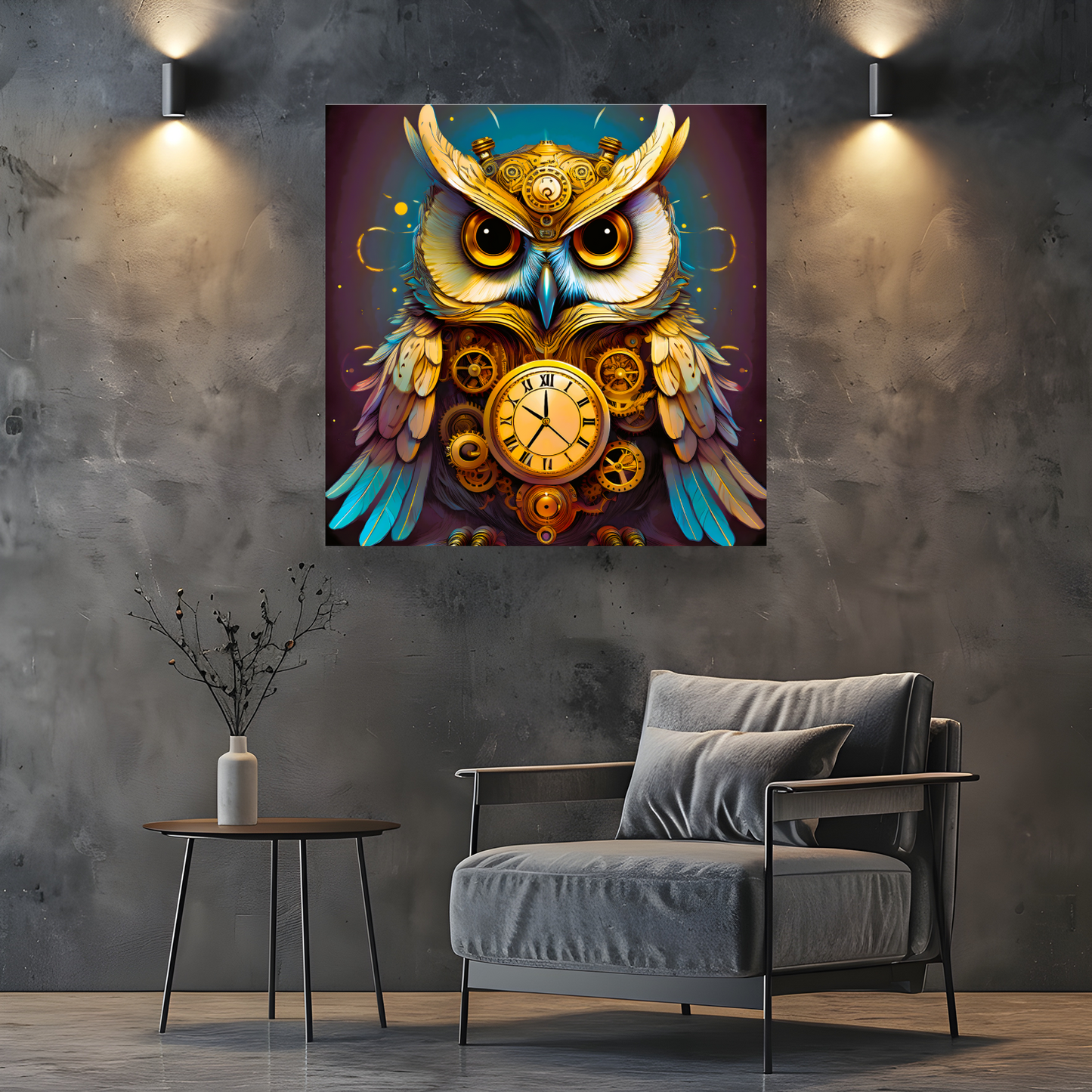 Owl 4, Printed On Canvas, Vivid Colours, Box Canvas, Unique Images, A Gift To Last A Lifetime...
