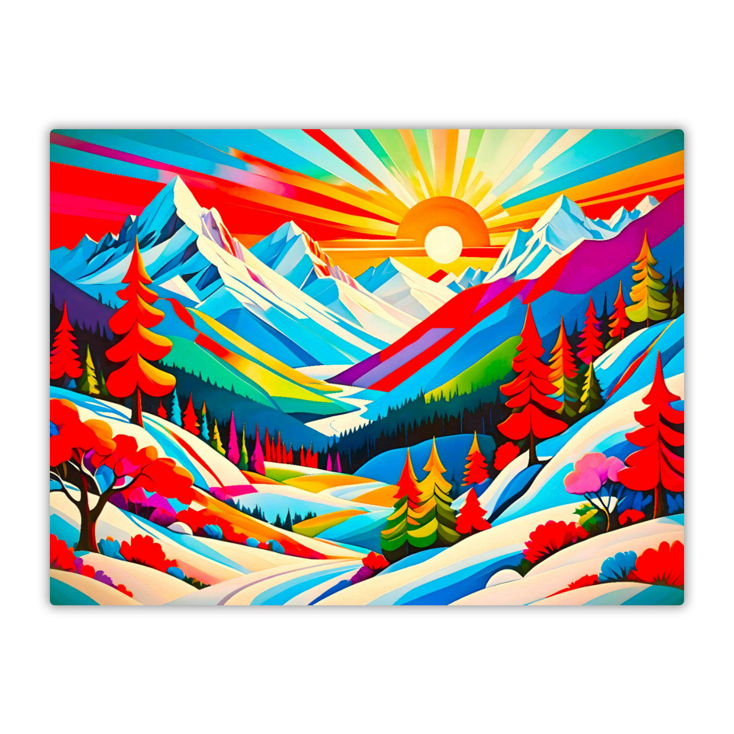 Winter Landscape 1, Printed On High Gloss Aluminium To Enhance Colours And Detail, Unique Images, A Gift To Last A Lifetime...