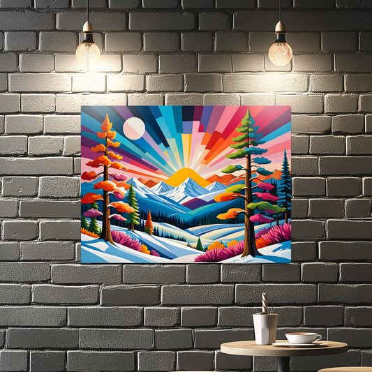 Winter Landscape 2, Printed on Gloss Aluminium To Enhance Colour And Details, Unique Print, An Enduring Gift...