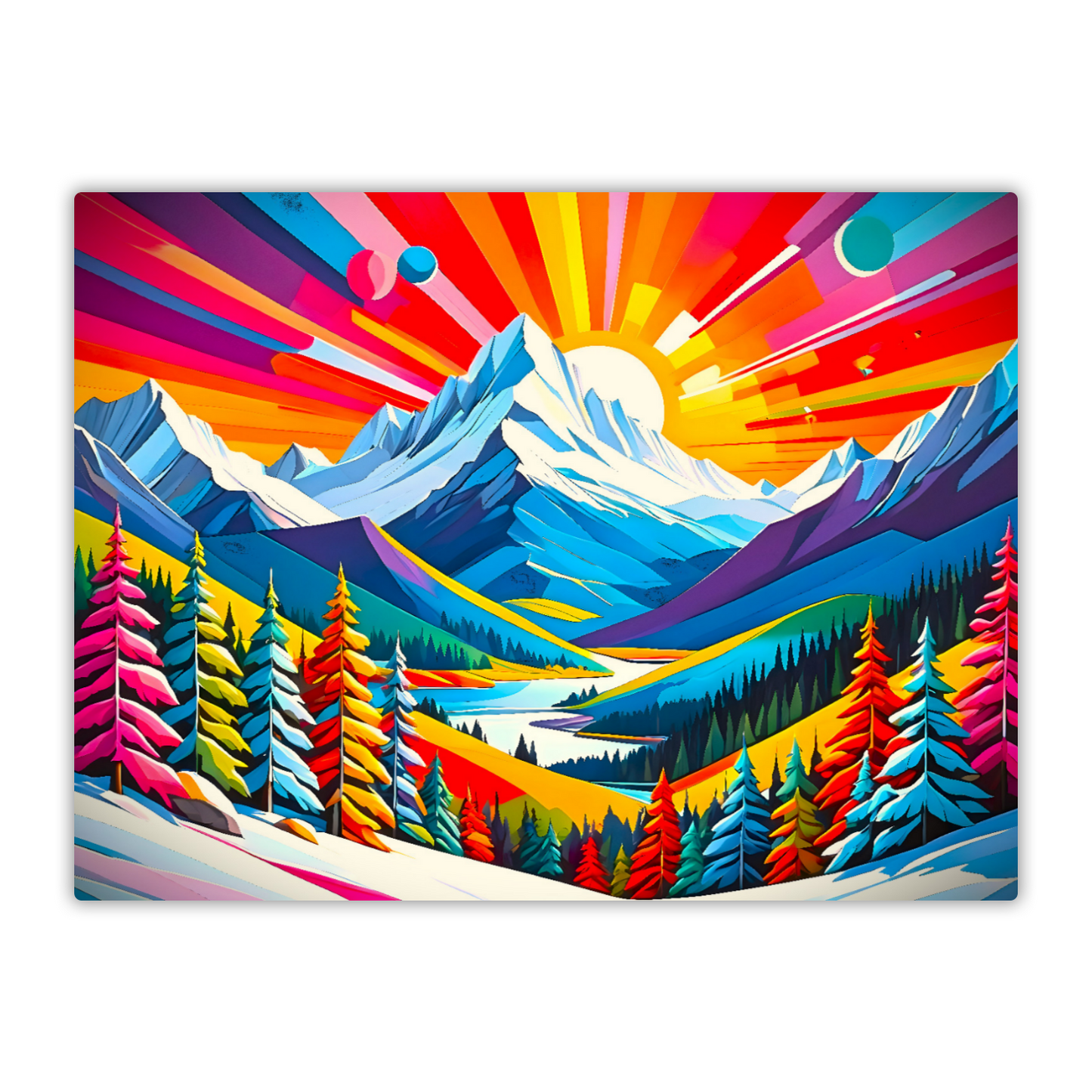 Winter Landscape 3, Printed On High Gloss Aluminium To Enhance Colours And Detail, Unique Images, A Gift To Last A Lifetime...