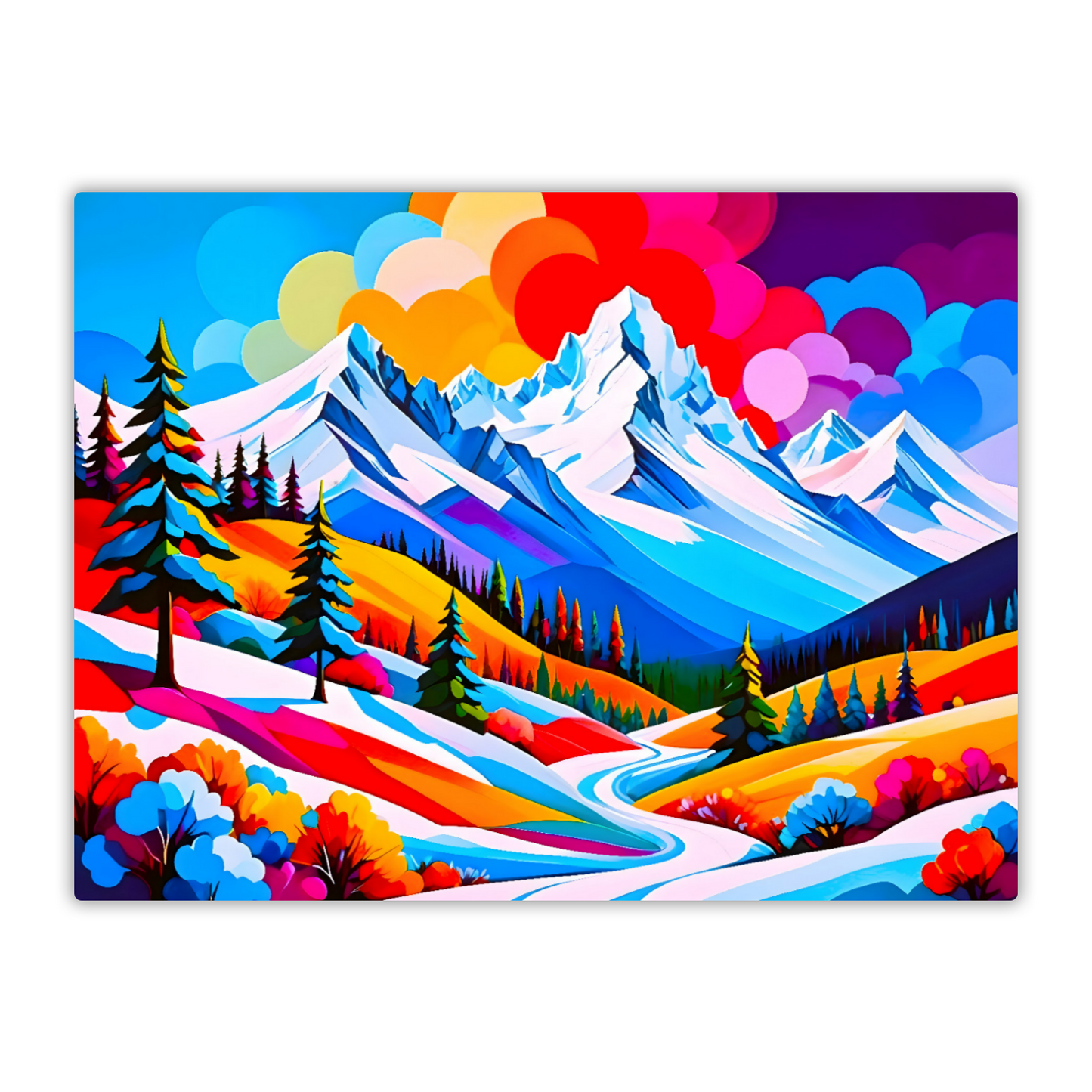 Winter Landscape 4, Printed On High Gloss Aluminium To Enhance Colours And Detail, Unique Images, A Gift To Last A Lifetime...