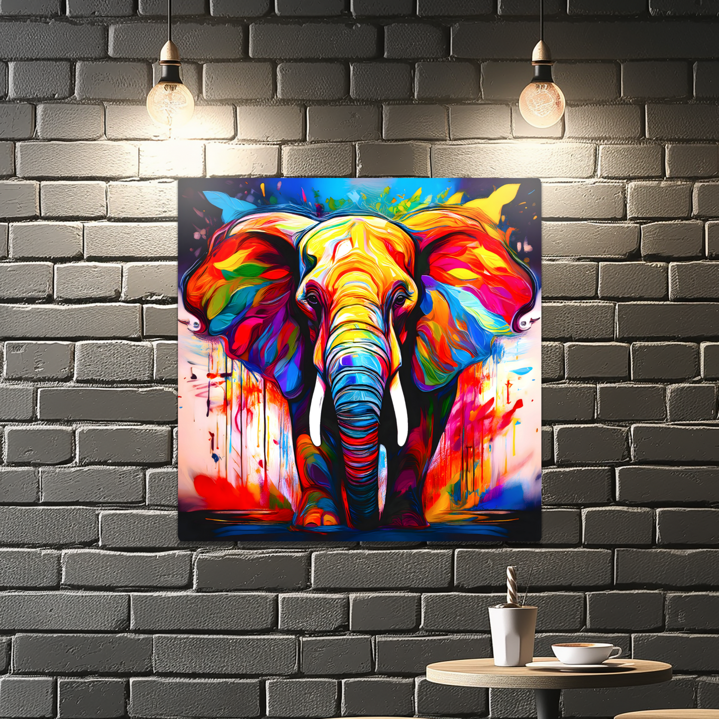 Abstract Elephant 1, Printed On High Gloss Aluminium To Enhance Colours And Detail, A Gift To Last A Lifetime...