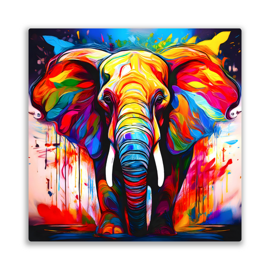 Abstract Elephant 1, Printed on aluminium to enhance colour and detail, unique print, an enduring gift...