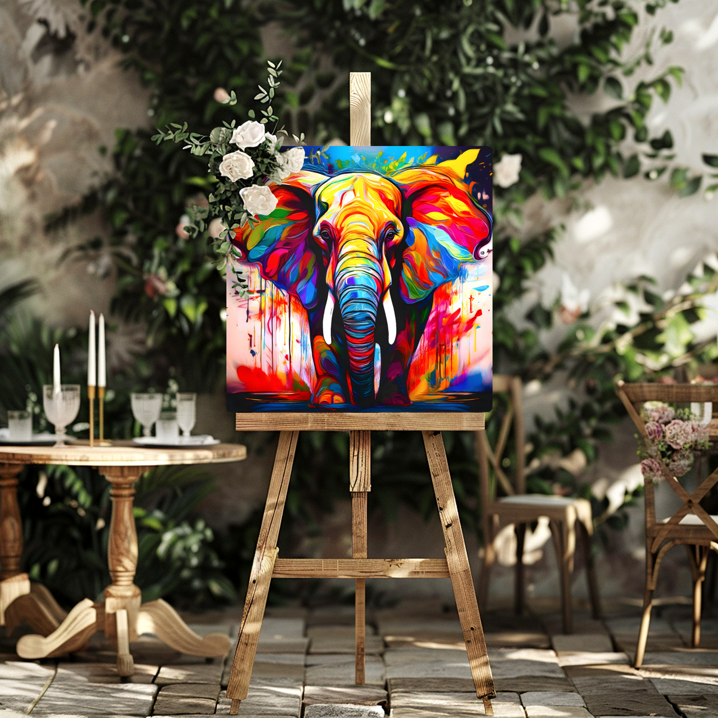 Abstract Elephant 1, Printed On High Gloss Aluminium To Enhance Colours And Detail, A Gift To Last A Lifetime...