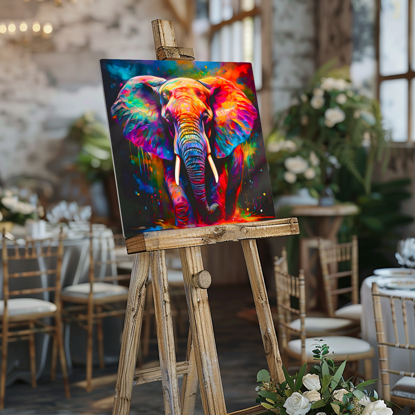 Abstract Elephant 2, Printed On High Gloss Aluminium To Enhance Colours And Detail, A Gift To Last A Lifetime...
