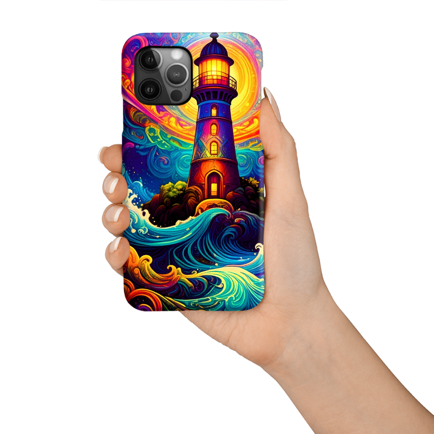 Fantasy Lighthouse 2, Tough Phone Case, Full Wrap Technology, Premium Polycarbonate, Unique Image...