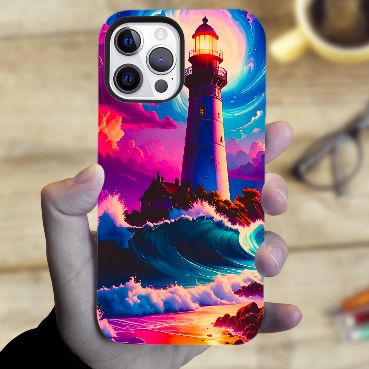 Fantsy Lighthouse 4, Tough Phone Case, Full Wrap Technology, Premium Polycarbonate, Unique Image...