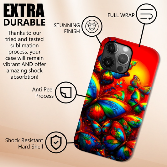 Butterflies BU3, Tough Phone Case, Full Wrap Technology, Crafted From Premium Polycarbonate, Great Gift Idea...